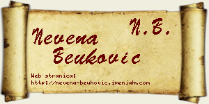 Nevena Beuković vizit kartica